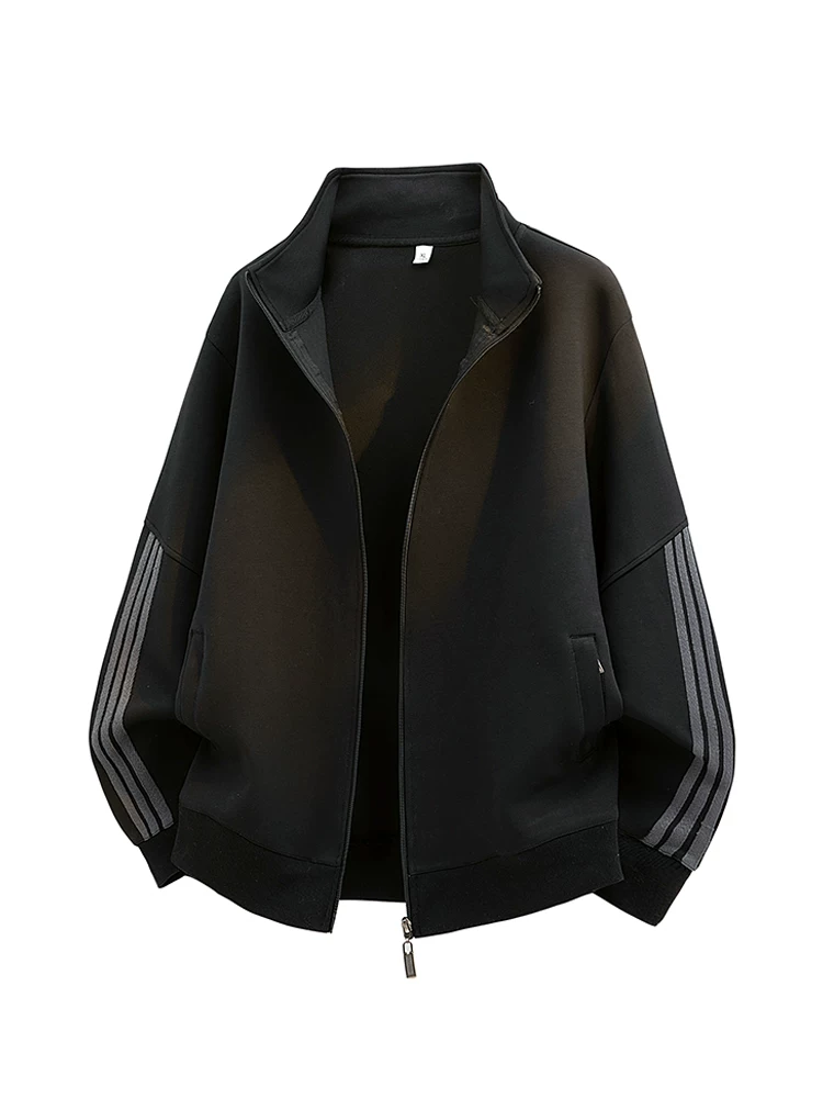 Áo khoác cổ đứng thiết kế chữ cái phong cách thường ngày cao cấp của Jeanswest dành cho nam, áo khoác dày lót lông cừu kiểu Mỹ mới dành cho mùa thu đông.