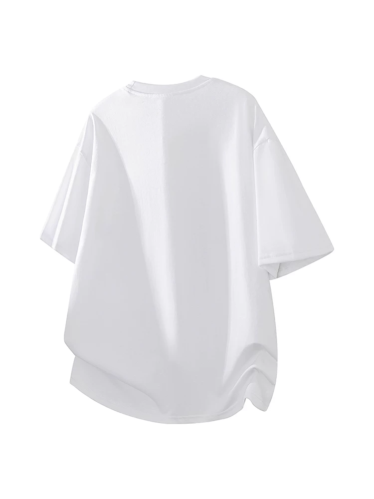 Áo thun nam cổ tròn thêu 100% cotton của Jeanswest, thương hiệu thời trang cao cấp mùa xuân hè, dáng rộng và đa năng, áo kiểu sành điệu.