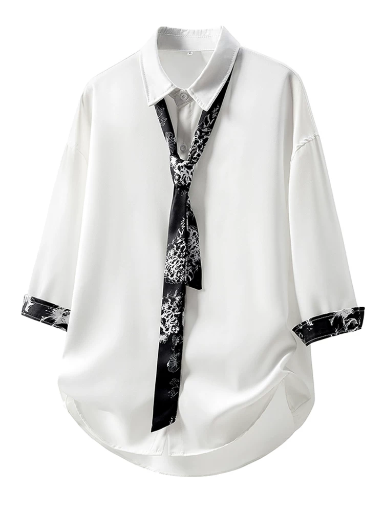 Áo thun tay ba phần tư Jeanswest Lapel Ice Silk dành cho nam, áo sơ mi cardigan mỏng thoáng khí cao cấp mùa hè thân thiện với làn da.