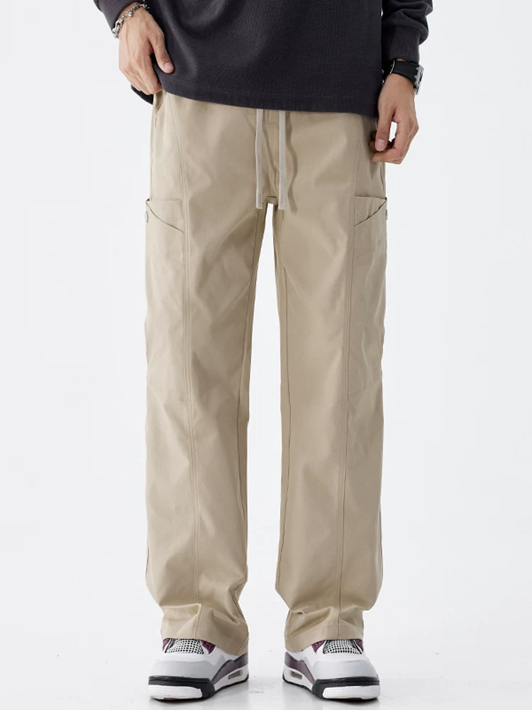 Quần dài ống rộng kiểu Mỹ của Jeanswest dành cho nam, mùa xuân thu, thương hiệu thời trang cao cấp, quần dài rộng rãi và đa năng.