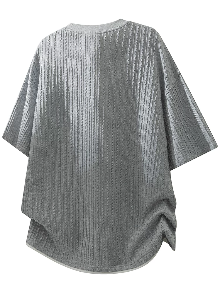 Áo thun cổ tròn tay ngắn kiểu Mỹ của Jeanswest dành cho nam, áo thun dáng rộng thời trang cao cấp mùa xuân hè.