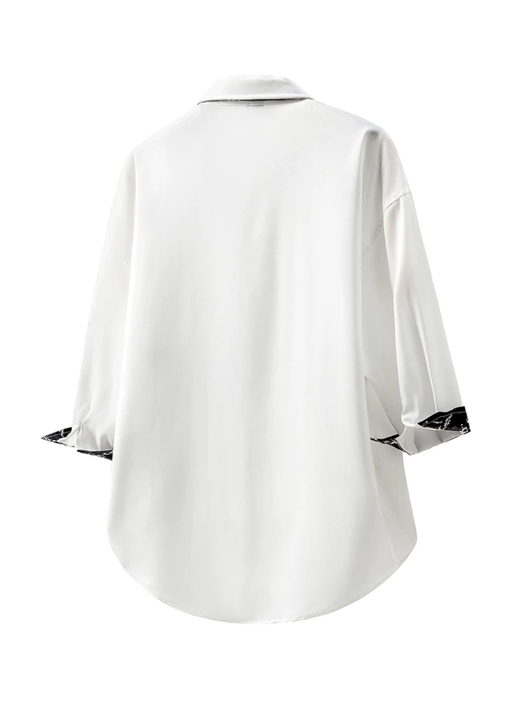 Áo thun tay ba phần tư Jeanswest Lapel Ice Silk dành cho nam, áo sơ mi cardigan mỏng thoáng khí cao cấp mùa hè thân thiện với làn da.