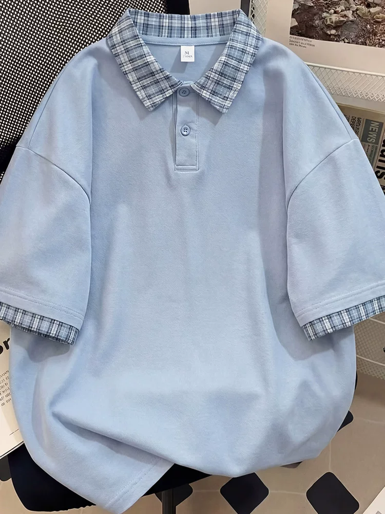 Áo thun kẻ sọc phối màu phong cách Mỹ của Jeanswest dành cho nam, áo sơ mi POLO cao cấp, rộng rãi, thoáng khí, hợp thời trang mùa hè.