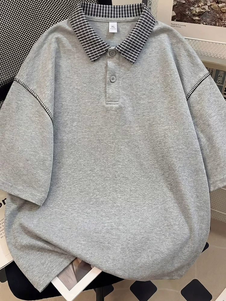 Áo polo nam Jeanswest kiểu Mỹ, phối màu sọc, dáng rộng mùa hè, chất liệu cao cấp thoáng khí.