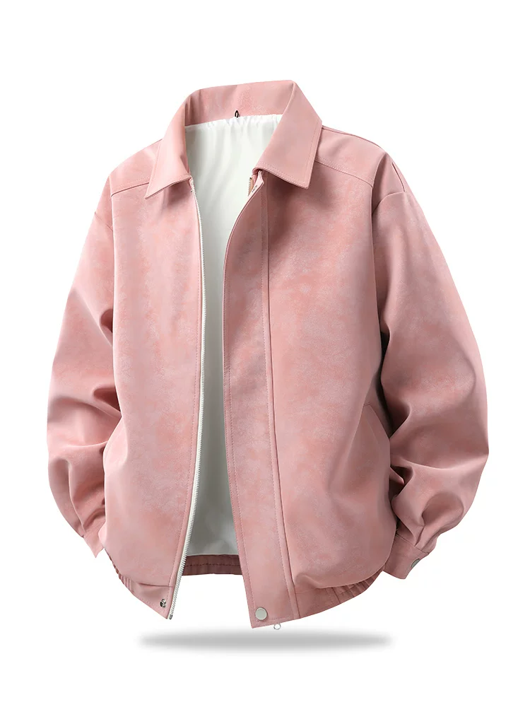 Áo khoác da kiểu Mỹ cổ điển Jeanswest dành cho nam, mùa xuân thu 2026, kiểu mới cao cấp, dáng rộng.
