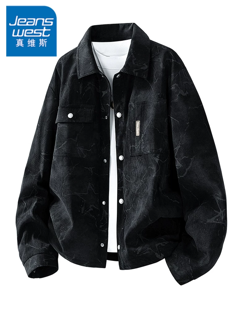 Áo khoác cổ điển kiểu Mỹ của Jeanswest dành cho nam, mùa xuân và mùa thu, thương hiệu thời thượng cao cấp, áo khoác ngoài phong cách thoải mái, cá tính.