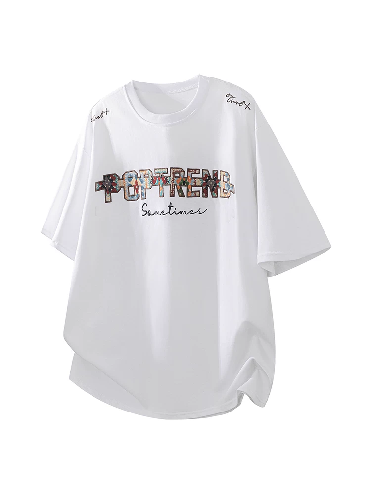 Áo thun ngắn tay in chữ Jeanswest 100% cotton nguyên chất dành cho nam mùa xuân hè hợp thời trang thương hiệu áo dáng rộng thông thường