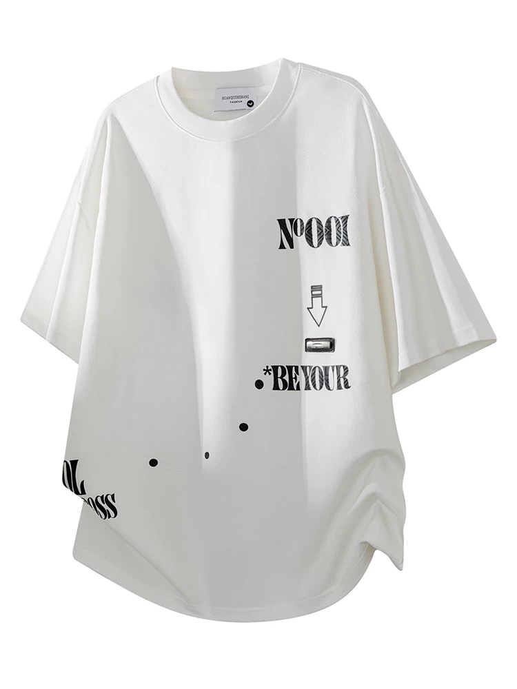 Áo thun nam cổ tròn in chữ phong cách Mỹ của Jeanswest, thương hiệu thời trang cao cấp mùa hè, thoáng khí, thân thiện với làn da, tay ngắn thông thường.