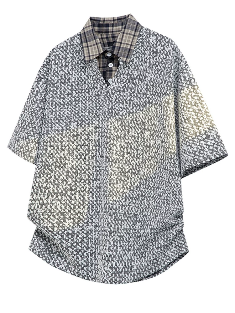 Áo thun cổ bẻ giả hai mảnh kiểu Mỹ của Jeanswest dành cho nam, kiểu dáng rộng rãi thoáng khí mùa hè, hợp thời trang, mang lại cảm giác cao cấp, tay ngắn.