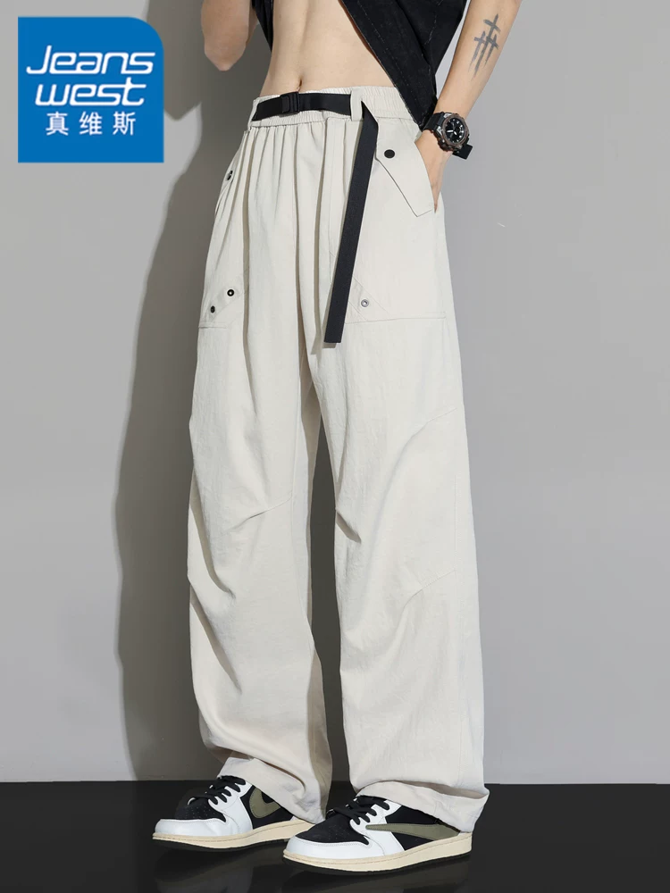 Quần dài ống rộng Jeanswest 100% cotton nguyên chất không cần là ủi dành cho nam, quần dài ống rộng thương hiệu thời trang cao cấp mùa hè.