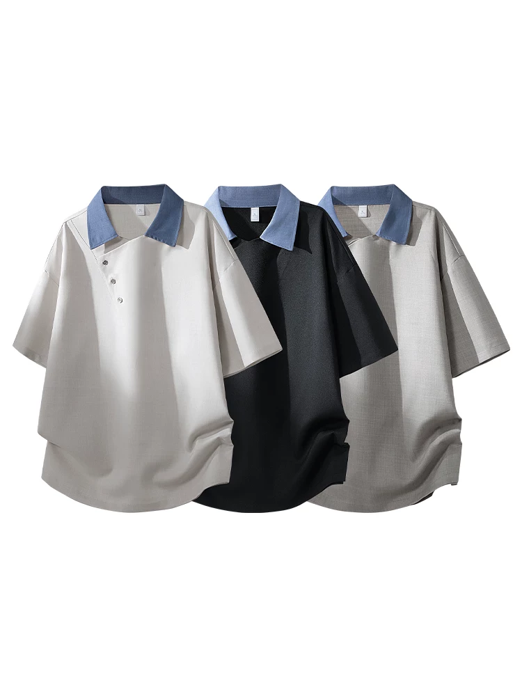 Áo polo phối màu phong cách Mỹ của Jeanswest dành cho nam, mùa xuân hè, thương hiệu thời thượng cao cấp, thoáng khí, thân thiện với làn da, áo nửa tay.