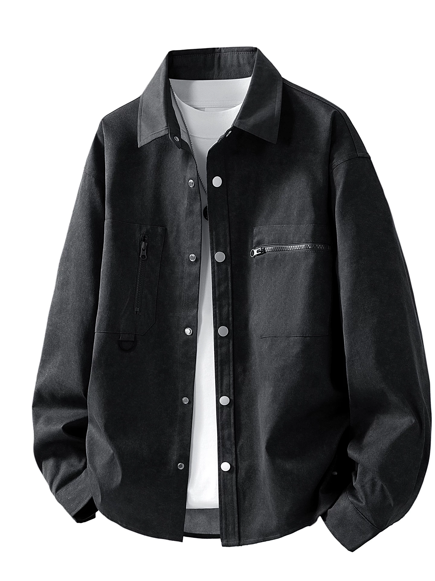 Áo khoác cổ điển phối màu phong cách Mỹ của Jeanswest dành cho nam, mùa xuân thu, thương hiệu thời thượng cao cấp, áo khoác da PU dáng rộng.