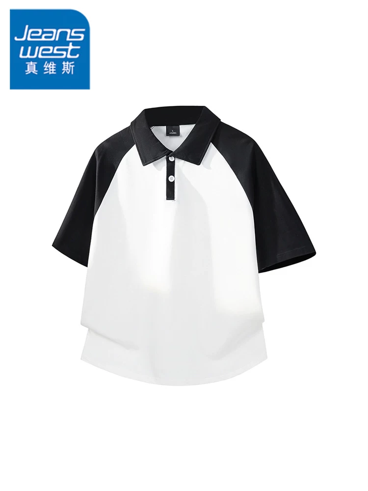 Áo polo phối màu Jeanswest dành cho nam, mẫu mới hè 2026, thương hiệu thời thượng, dáng rộng, thoáng khí, chất liệu cao cấp.