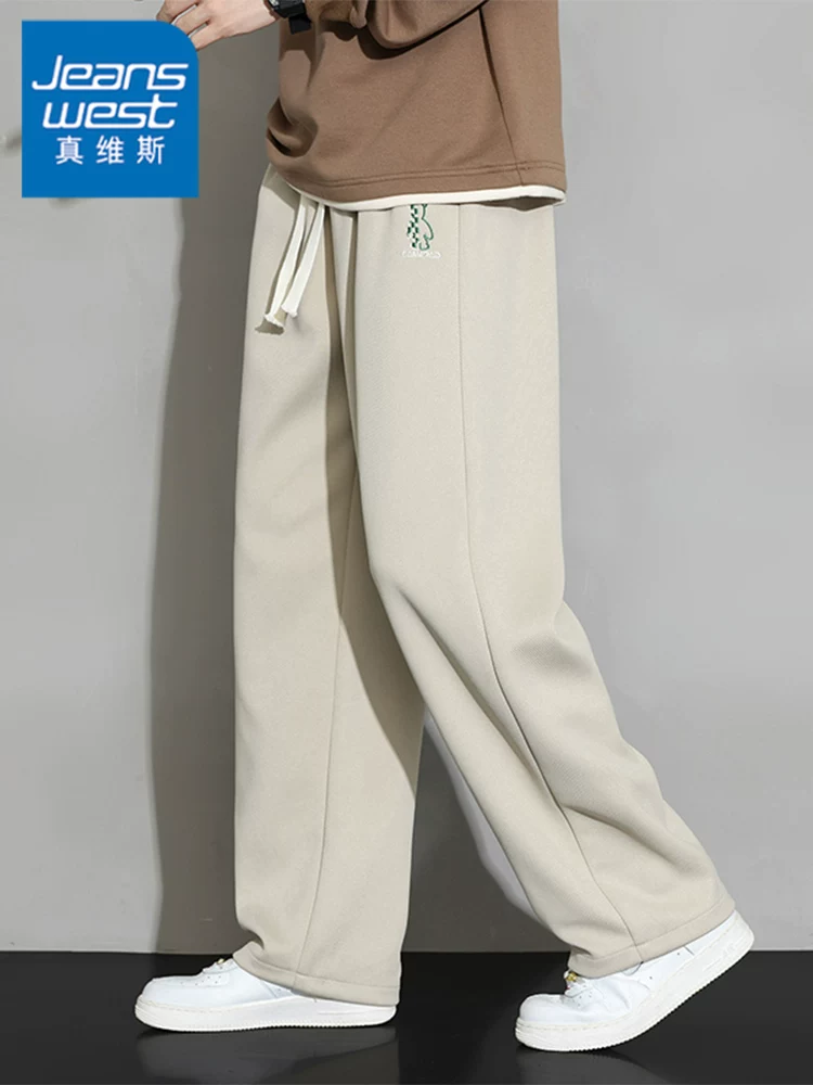 Quần kaki ống đứng cao cấp của Jeanswest dành cho nam, quần dài ống rộng dáng suông hợp thời trang mùa xuân thu.