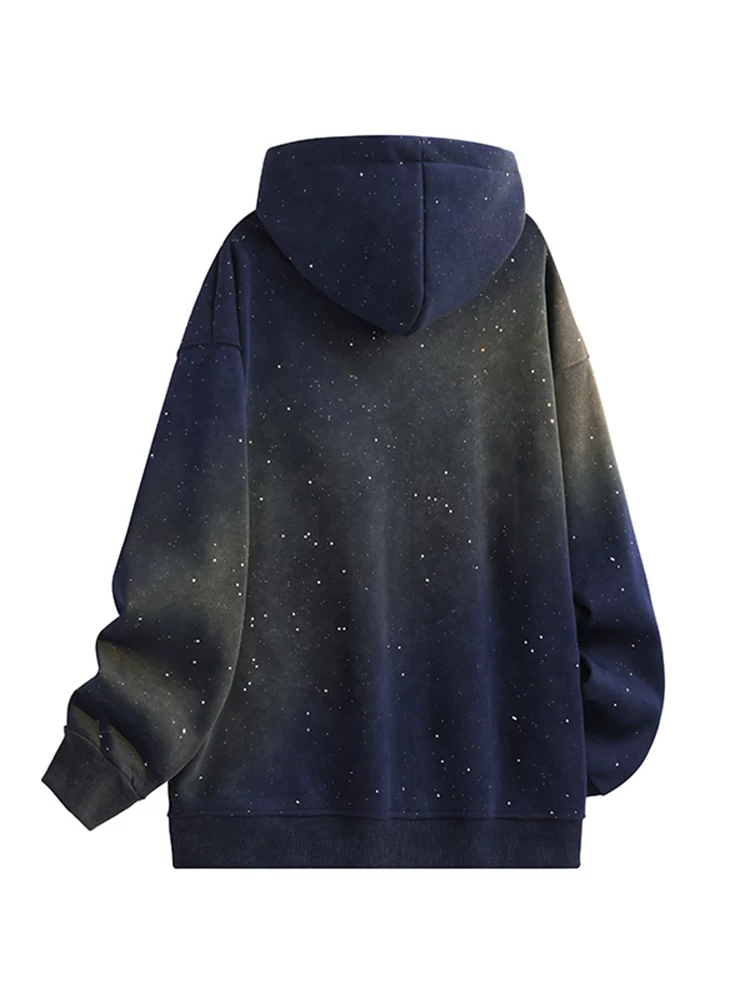 Jeanswest Starry Sky Áo len cardigan cotton nguyên chất nam mùa thu/đông phong cách Mỹ hợp thời trang thương hiệu lót lông cừu dày dặn ấm áp.