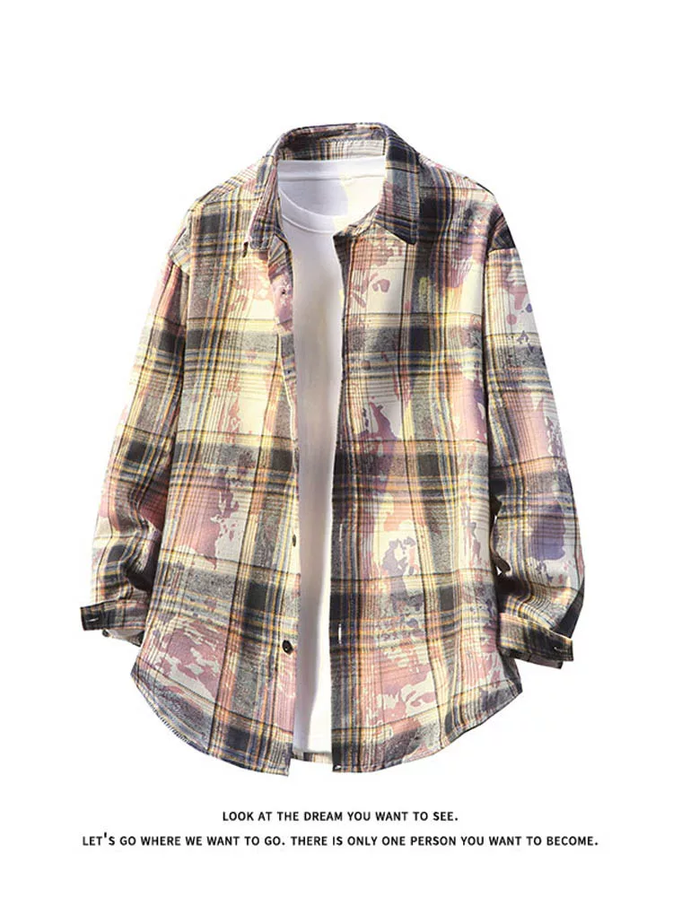 Áo sơ mi kẻ sọc cổ điển kiểu Mỹ của Jeanswest dành cho nam, mùa xuân và mùa thu, thương hiệu thời trang cao cấp, áo khoác dáng rộng thoải mái.