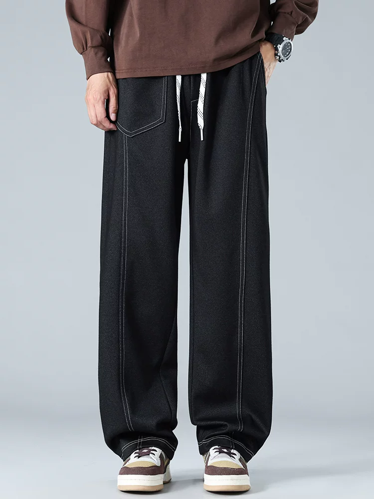 Quần thể thao dệt kim kiểu Mỹ của Jeanswest dành cho nam, thương hiệu thời thượng mùa xuân hè, quần dài dáng rộng cao cấp, cá tính và sành điệu.