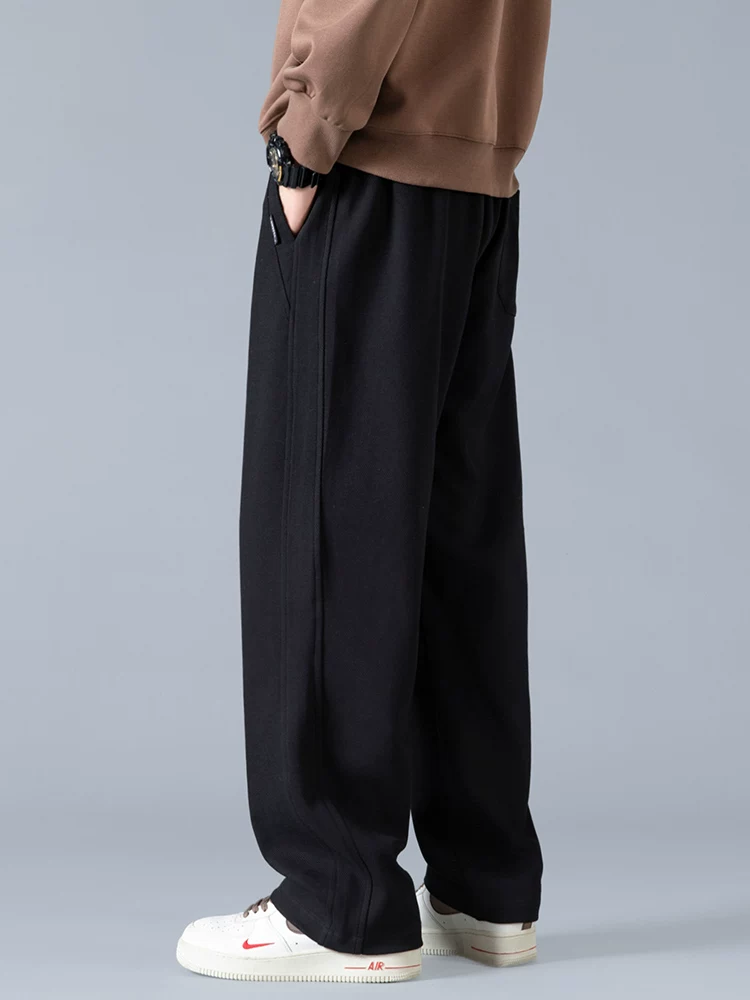 Quần jeanswest nam màu đen cao cấp dáng rộng thẳng quần thường ngày xuân thu 2026 quần ống rộng thông thường mới