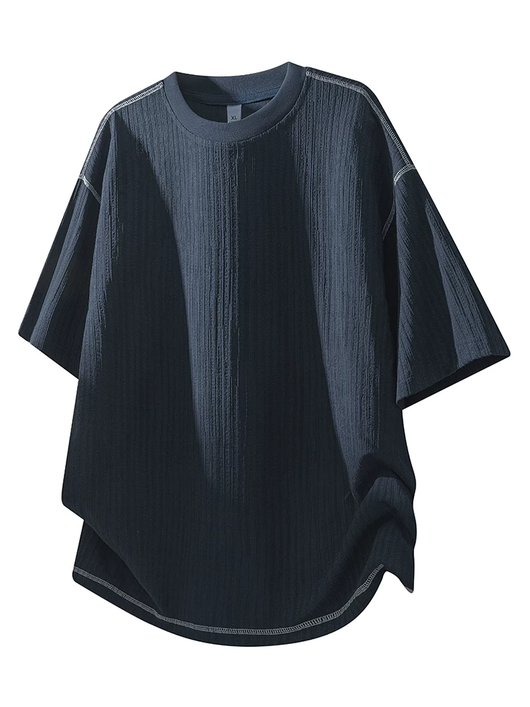 Áo thun cổ tròn dáng rộng thông thường của Jeanswest dành cho nam, áo ngắn tay cao cấp thoáng khí thân thiện với làn da mùa hè.