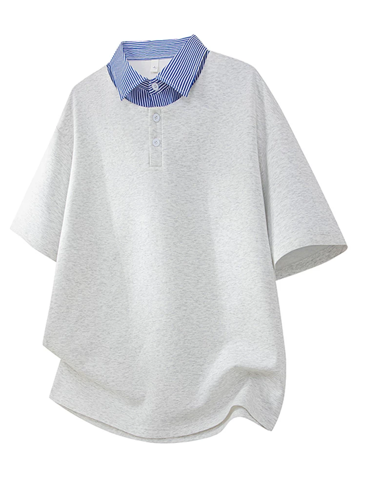 Áo thun nam Jeanswest kiểu Mỹ, phối sọc, chất liệu cao cấp, thoáng khí, thân thiện với làn da, kiểu dáng rộng rãi mùa hè, áo POLO.