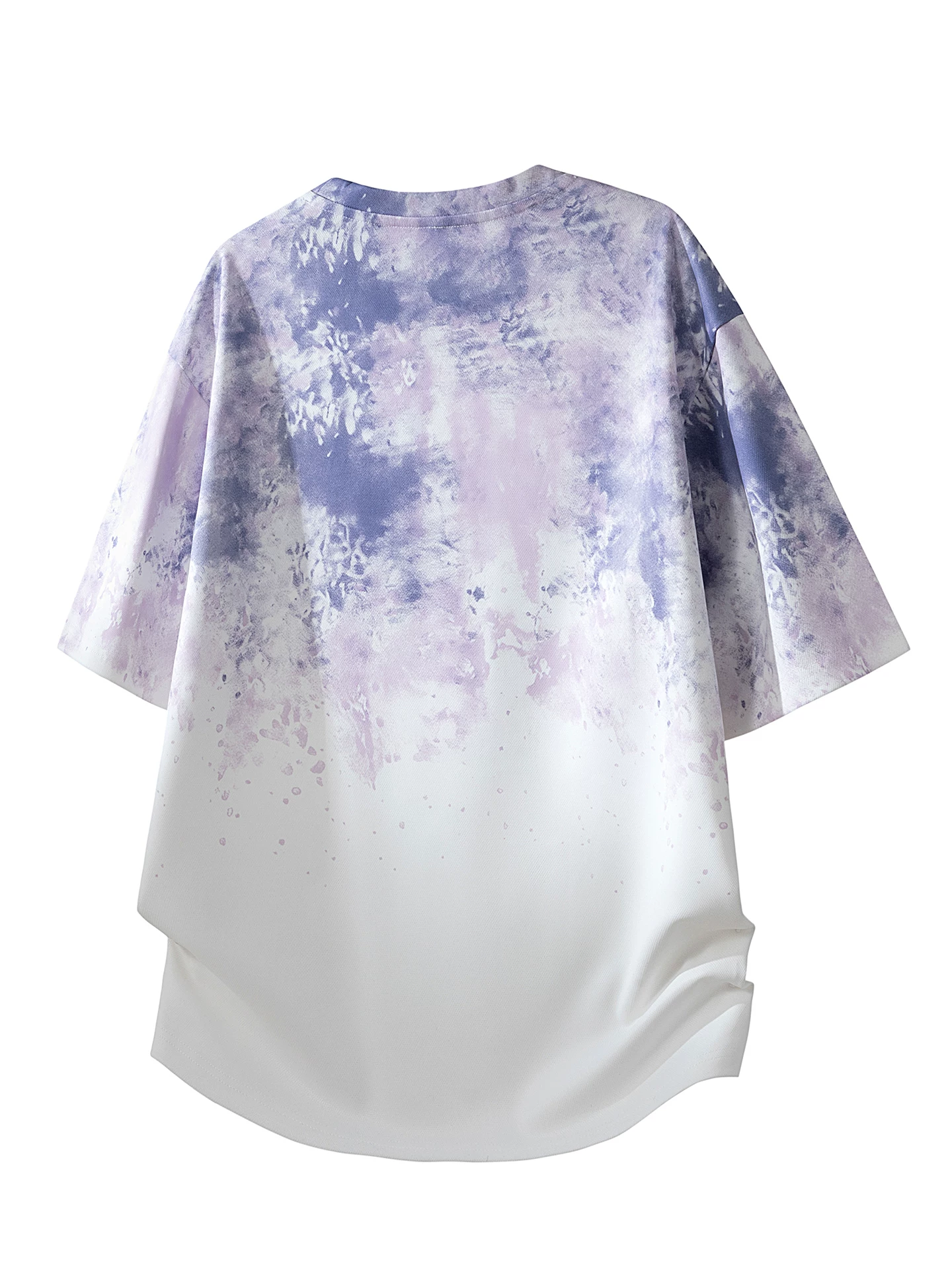 Áo thun nam Jeanswest chất liệu lụa đá nhuộm tie-dye, kiểu dáng rộng rãi mùa hè, cảm giác cao cấp, thoáng khí, nhanh khô, áo ngắn tay thời trang.