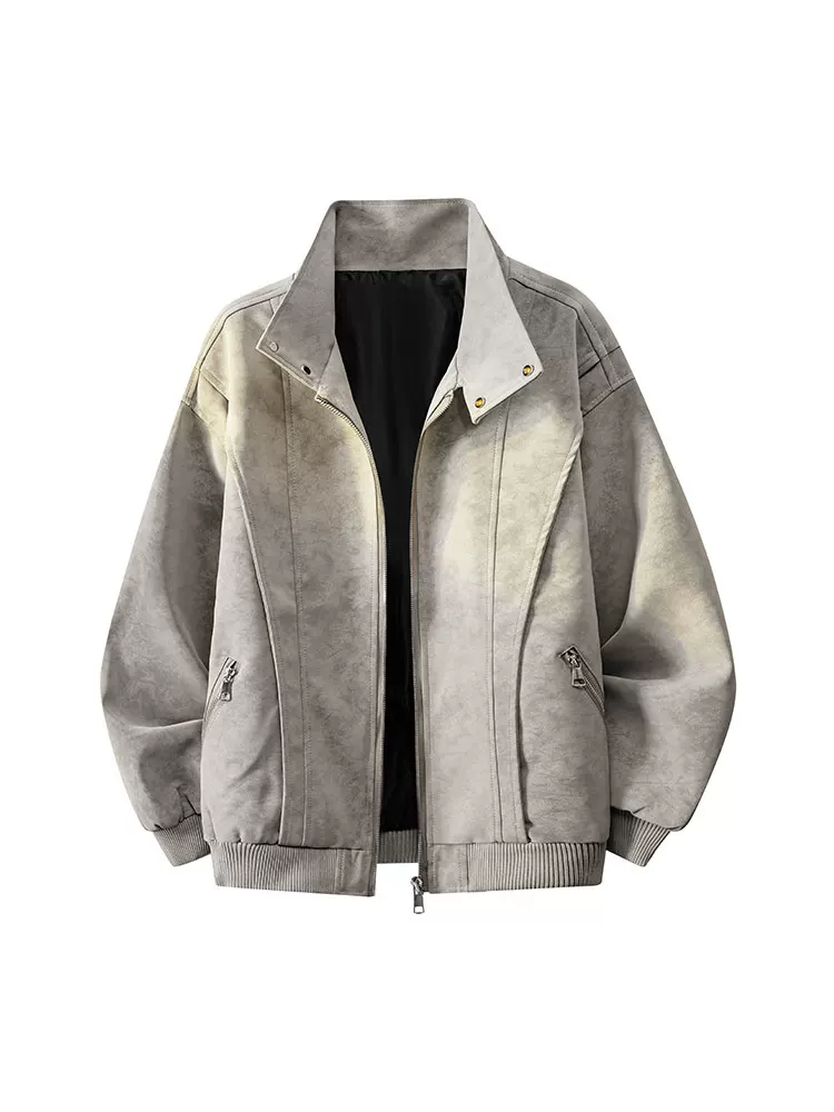 Áo khoác da PU kiểu Mỹ cổ điển Jeanswest dành cho nam, mẫu mới xuân thu 2026, thương hiệu thời trang sành điệu.