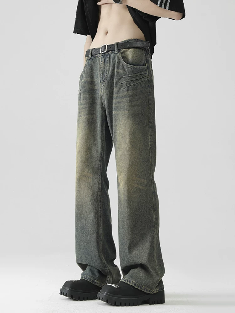 Quần jean ống loe phong cách retro Mỹ của Jeanswest dành cho nam, mùa xuân và mùa thu, quần dài thương hiệu thời trang cao cấp, rộng rãi, thoải mái và sành điệu.