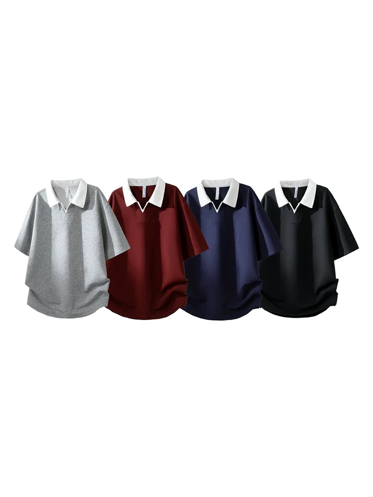 Áo polo nam Jeanswest kiểu Mỹ, phong cách casual, dáng rộng mùa hè, chất liệu cao cấp, thoáng khí, tay ngắn.