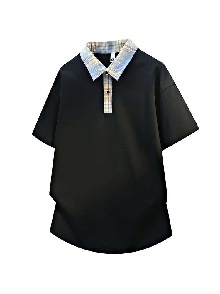 Áo thun kẻ sọc phối màu phong cách Mỹ của Jeanswest dành cho nam, áo sơ mi ngắn tay thoáng khí, rộng rãi, hợp thời trang, cao cấp mùa hè.