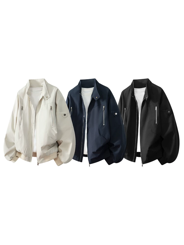 Áo khoác cổ đứng dáng rộng phong cách Mỹ của Jeanswest dành cho nam, áo khoác ngoài thời trang cao cấp mùa xuân thu.