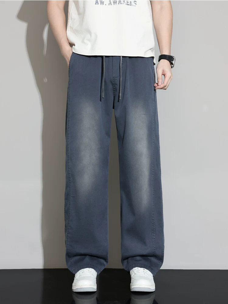 Quần dài ống đứng phong cách retro Mỹ của Jeanswest dành cho nam, quần dài dáng rộng thời trang mùa xuân thu, thương hiệu cao cấp.