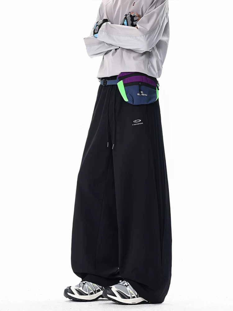 Quần ống rộng có dây rút cao cấp của Jeanswest dành cho nam, quần dài dáng rộng thể thao thường ngày mùa xuân thu.