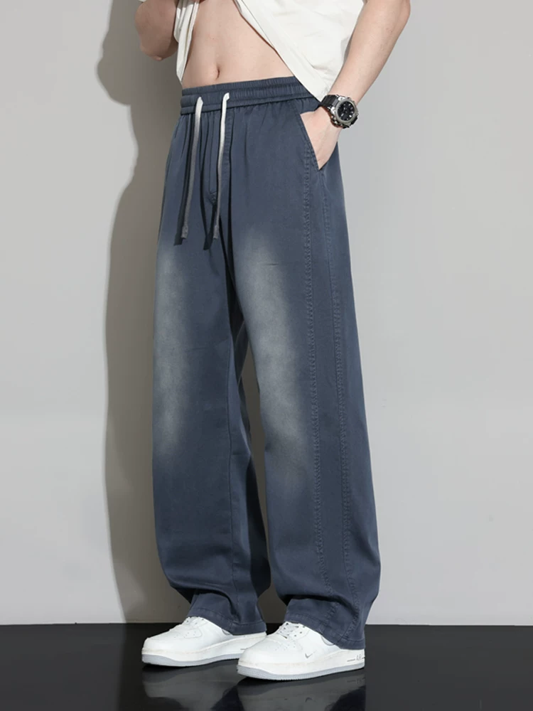 Quần dài ống đứng phong cách retro Mỹ của Jeanswest dành cho nam, quần dài dáng rộng thời trang mùa xuân thu, thương hiệu cao cấp.