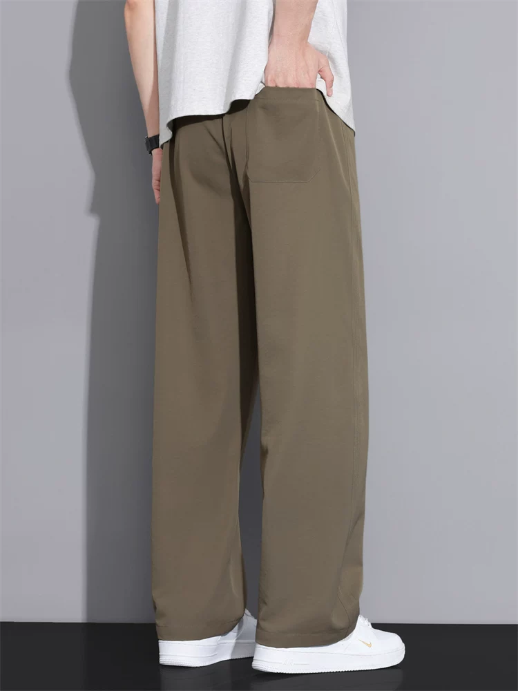 Quần Jeanswest Ice Silk Mỏng Màu Trơn Quần Ống Suông Cho Nam Mùa Hè 2026 Mới Phong Cách Mỹ Hợp Thời Trang Quần Ống Rộng