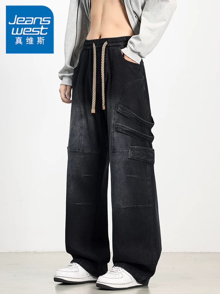 Quần jeans ống đứng kiểu Mỹ của Jeanswest dành cho nam, thương hiệu thời trang xuân thu, cảm giác cao cấp, ống rộng thoải mái, quần dài sành điệu.