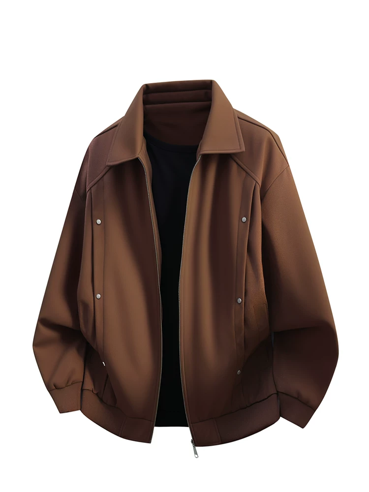 Áo khoác thiết kế đinh tán kiểu Mỹ của Jeanswest dành cho nam, phong cách đường phố thời thượng, gọn gàng với cổ áo lật, thích hợp cho mùa xuân và mùa thu.
