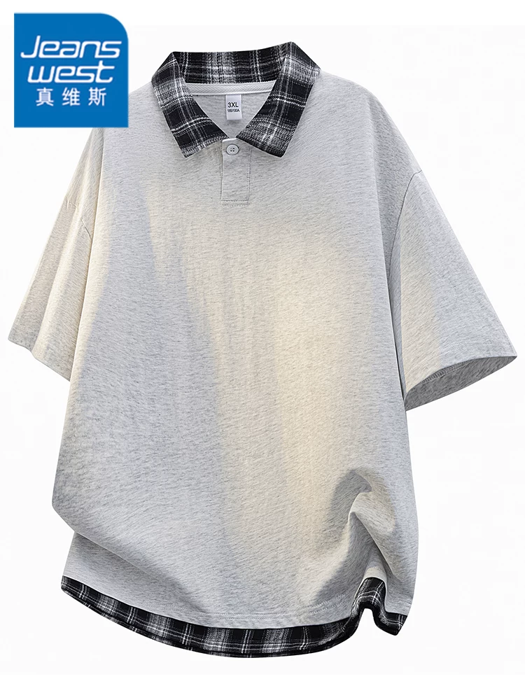 Áo thun polo kiểu Mỹ của Jeanswest dành cho nam, áo thun ngắn tay thoáng khí, cao cấp, mát mẻ và phong cách mùa hè.