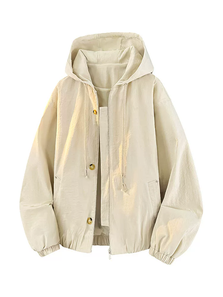 Áo khoác có mũ trùm đầu kiểu Mỹ thời thượng của Jeanswest dành cho nam, mùa xuân và mùa thu, áo khoác ngoài rộng rãi, đa năng, cao cấp.