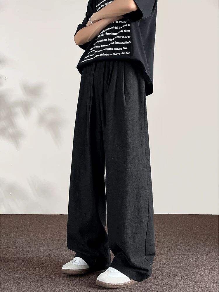 Quần cotton linen thương hiệu thời trang phong cách Mỹ của Jeanswest dành cho nam, quần ống rộng dáng suông, mỏng nhẹ, đa năng, thoải mái cho mùa hè.