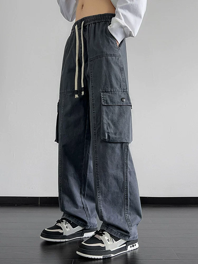 Quần công sở nam Jeanswest kiểu mới 100% cotton nguyên chất, mùa xuân thu, lót lông cừu, dày dặn, quần ống đứng rộng rãi, phong cách thường ngày.