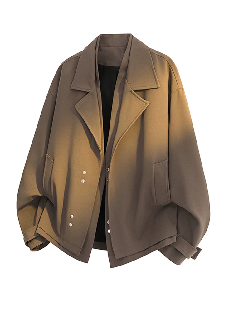 Áo khoác cổ vest cao cấp của Jeanswest dành cho nam giới, áo khoác ngoài thời trang mùa xuân thu, kiểu dáng rộng rãi, phong cách giản dị.
