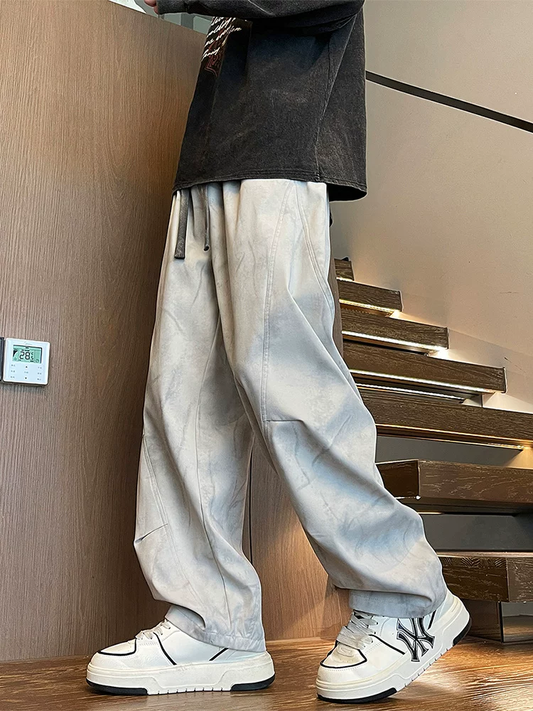 Quần âu nam họa tiết đá cẩm thạch của Jeanswest, mùa xuân, thương hiệu thời trang phong cách Mỹ, quần ống đứng dáng rộng, chất liệu dày dặn, kiểu dáng xước.