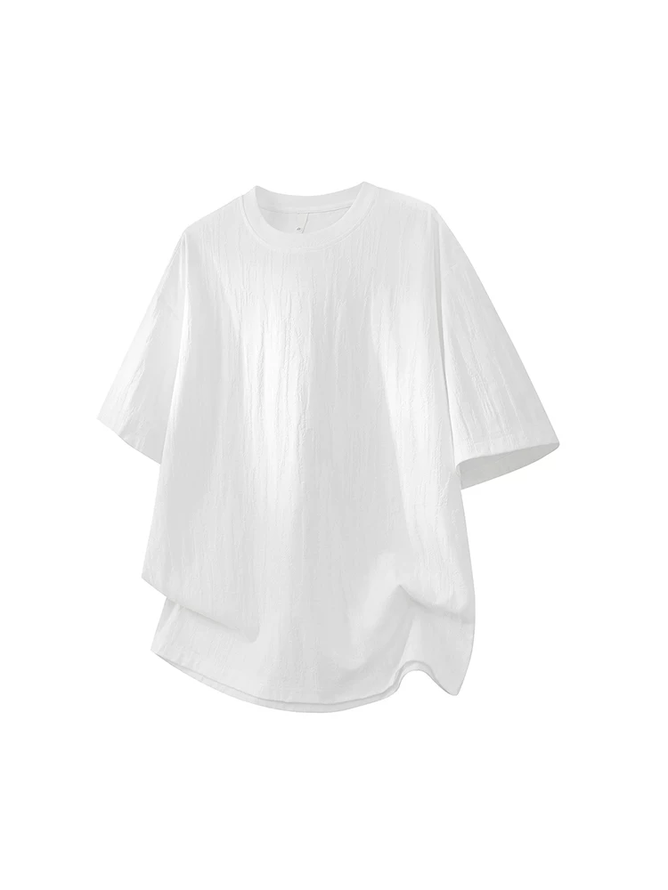 Áo thun cổ tròn chất liệu lụa băng kiểu Mỹ của Jeanswest dành cho nam, dáng rộng mùa hè, cảm giác cao cấp, thoáng khí, tay ngắn thân thiện với làn da.