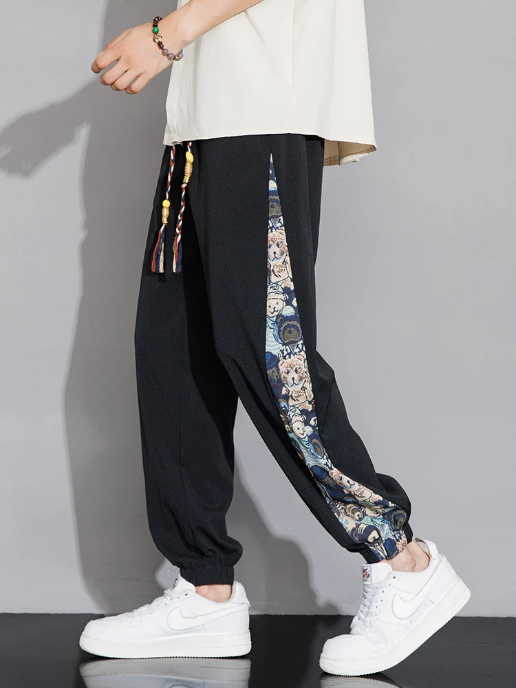 Quần jogger nam Jeanswest kiểu Mỹ thời trang, chất liệu lụa đá mỏng, mùa hè 2025, mới, thoáng khí, đa năng, dáng rộng, quần thể thao.