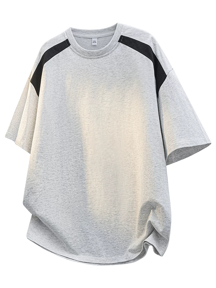 Áo thun nam cổ tròn phối màu Jeanswest, phong cách cao cấp mùa hè, dáng rộng, đa năng, thoáng khí, thân thiện với làn da, tay ngắn.