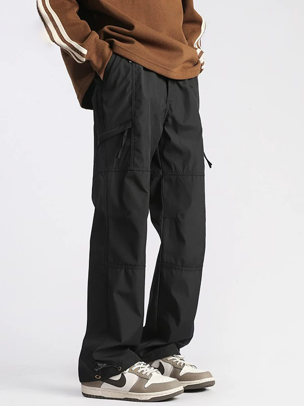 Quần chiến thuật kiểu Mỹ màu xanh quân đội của Jeanswest dành cho nam, quần công sở chức năng mùa xuân thu, quần ống đứng thời trang.