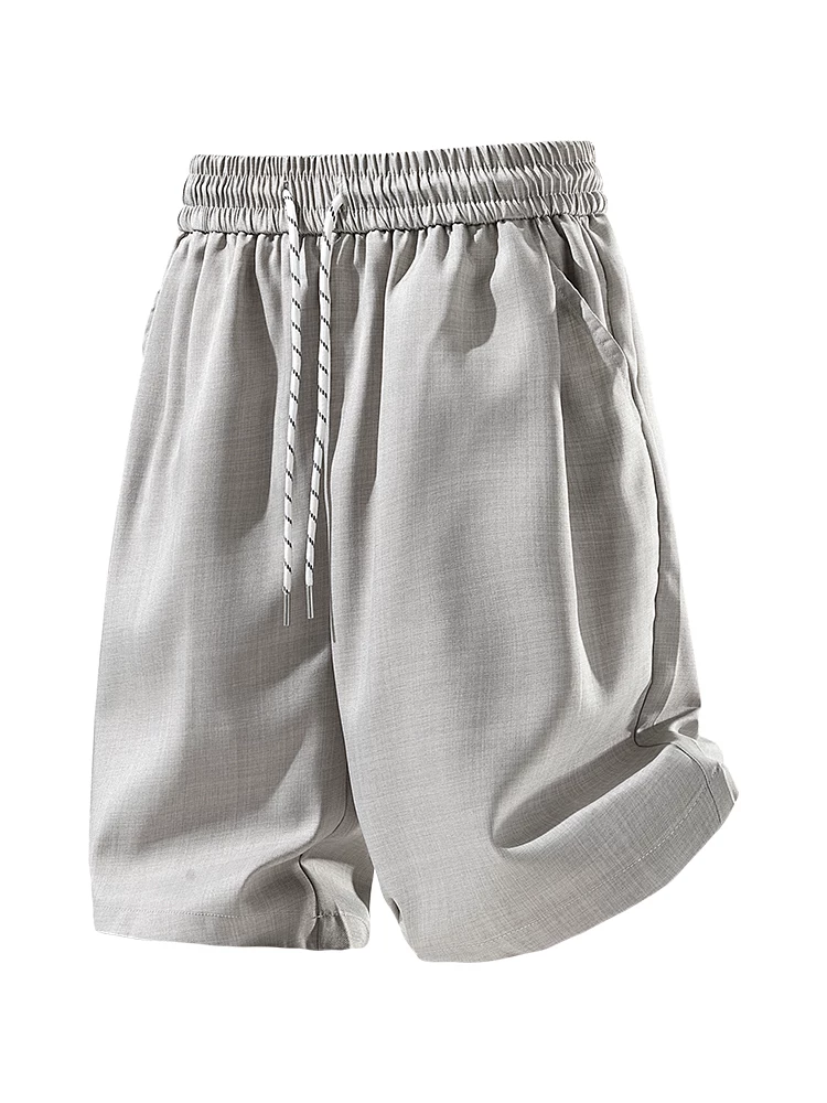 Quần jean dây rút màu đen thông thường của Jeanswest dành cho nam, quần short thể thao thời trang cao cấp dáng rộng mùa xuân hè.
