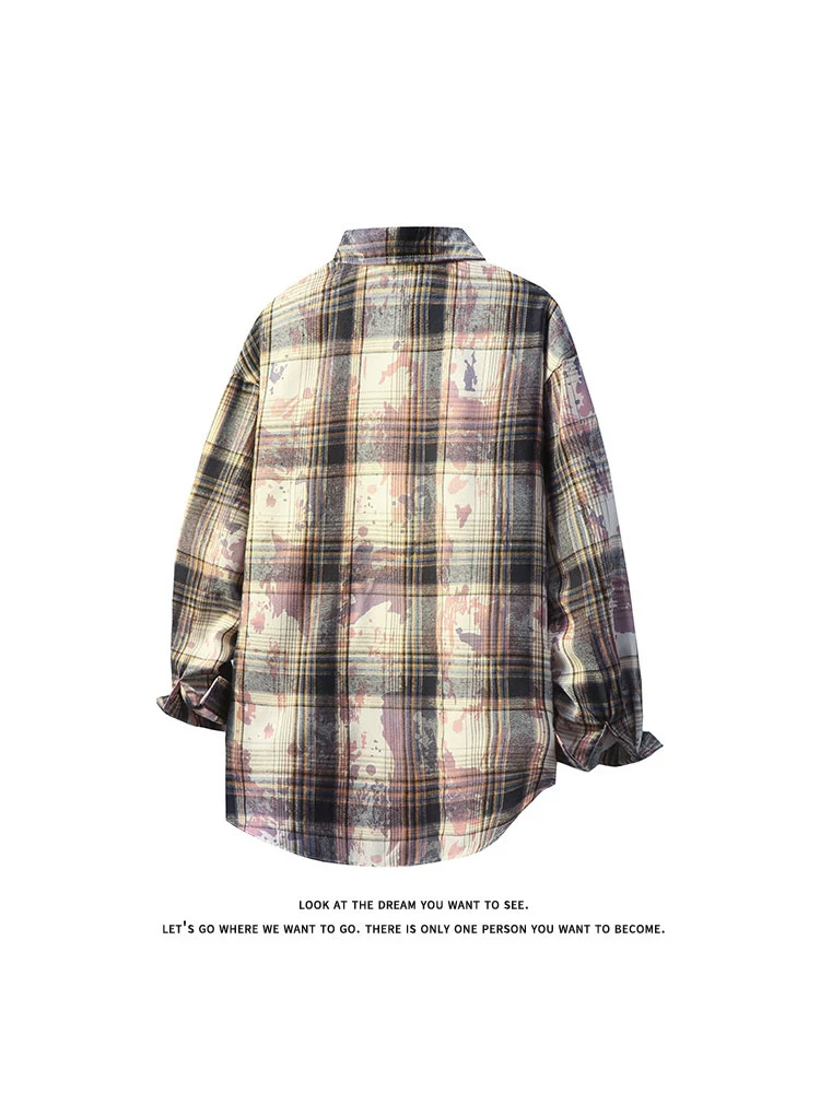 Áo sơ mi nam phong cách retro Mỹ phối màu của Jeanswest, mùa xuân thu, áo khoác dáng rộng thời trang cao cấp, hợp xu hướng.