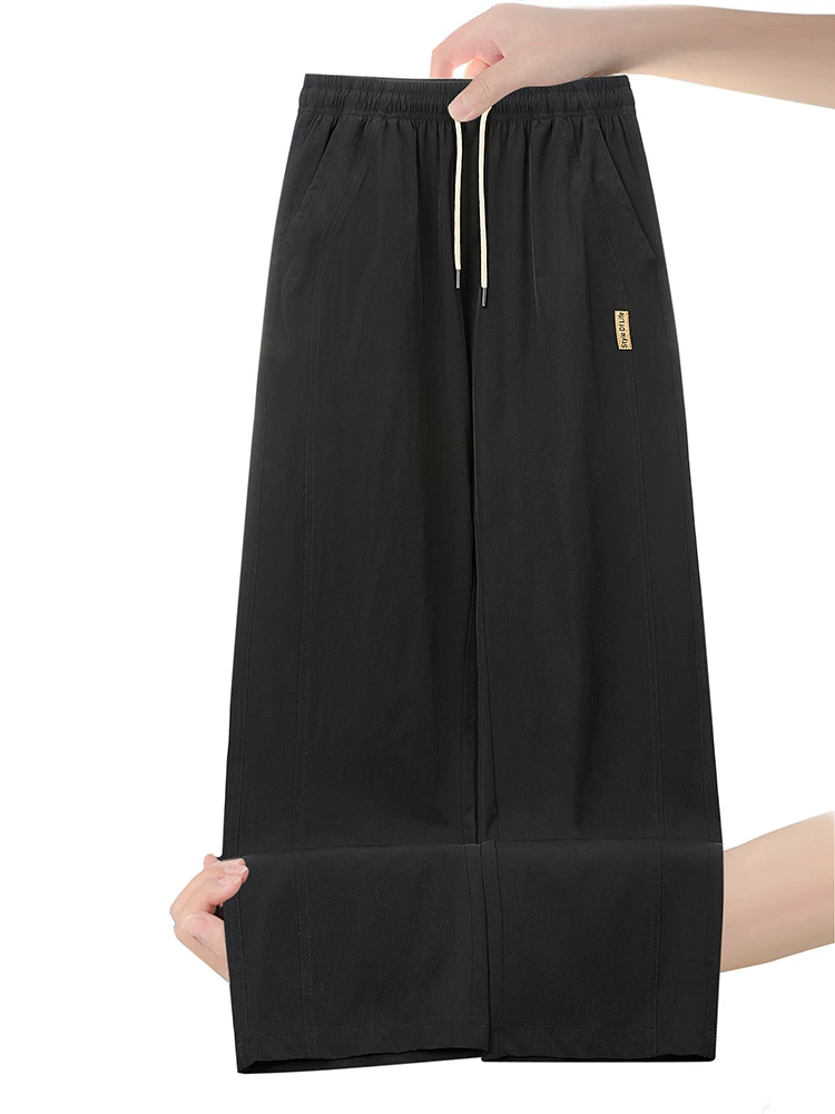 Quần dài nam Jeanswest chất liệu lụa đá thoáng khí, dáng suông, phong cách thường ngày, mùa hè, rộng rãi, thân thiện với da, nhanh khô, mát mẻ.