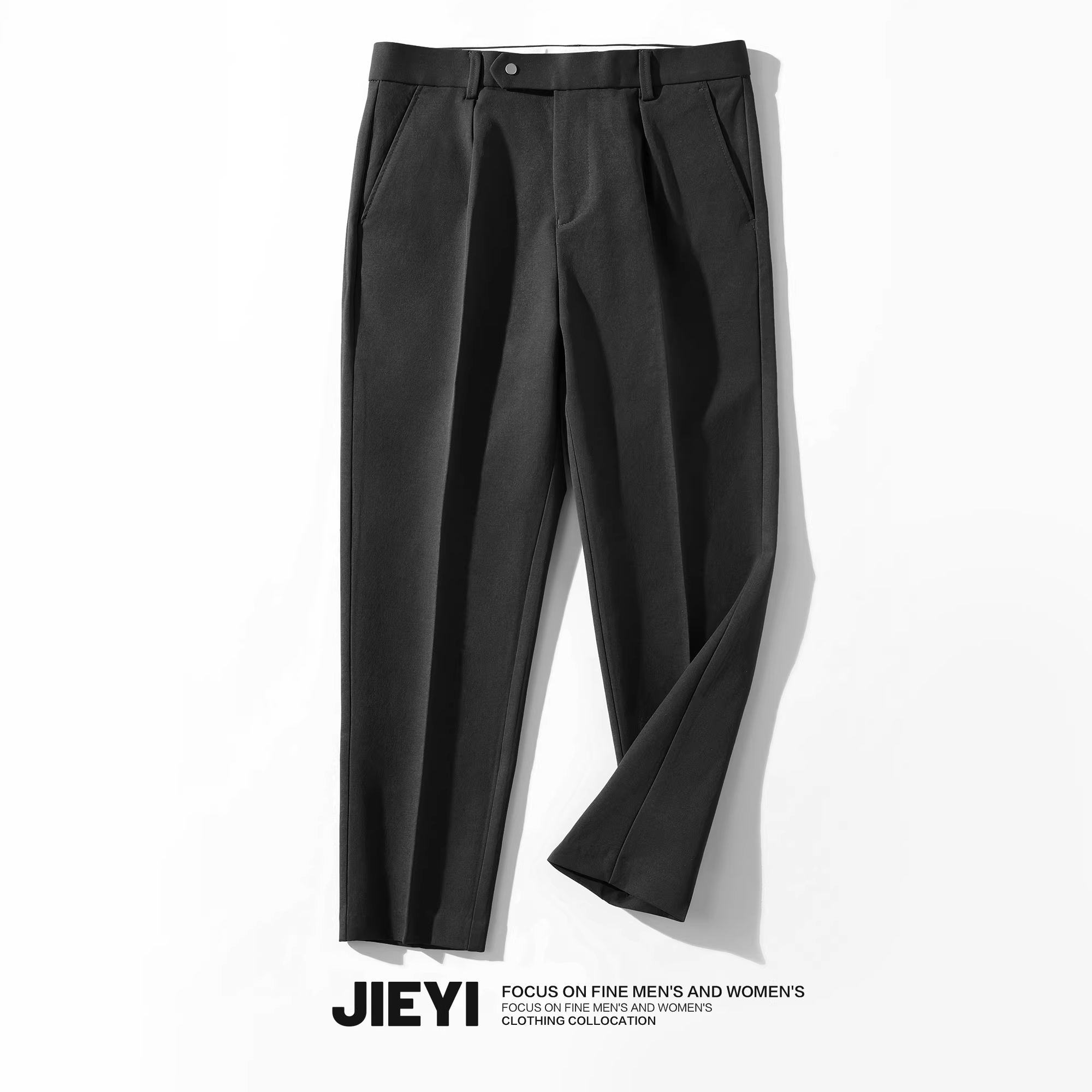 Quần âu nam kiểu Anh, dáng ôm vừa, chất liệu không nhăn, dài 9/10, kiểu dáng lịch lãm, thanh lịch, phù hợp nhiều phong cách.